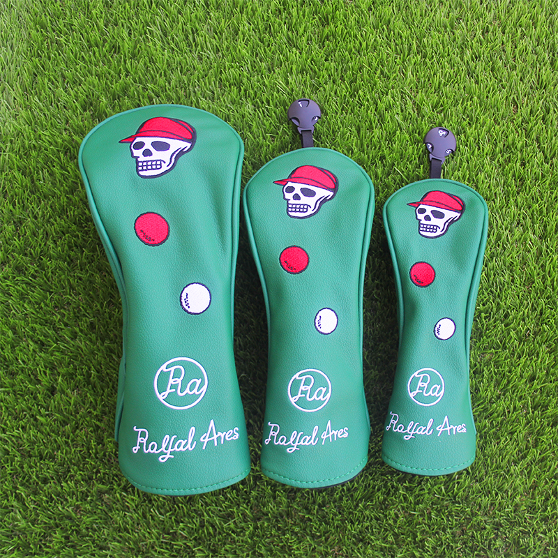 Skull Golf Club Cover Green